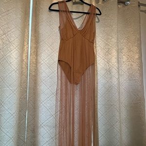 Zara Nude Bikini Lace “Birthday” Dress